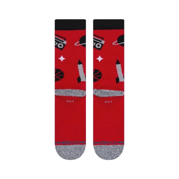 NWT STANCE NBA HOUSTON ROCKETS LANDMARK CREW SOCKS Sz L - Picture 4 of 11